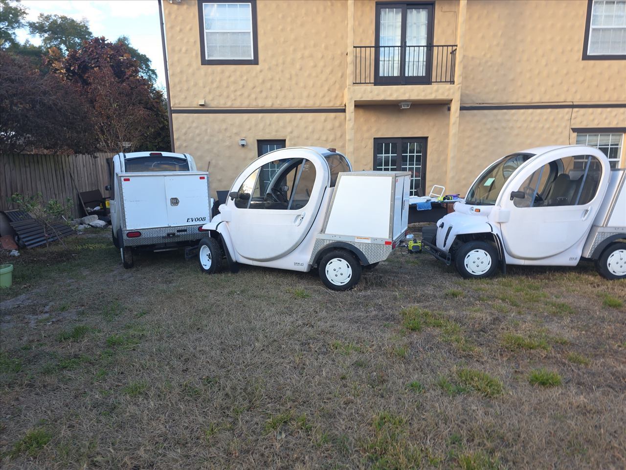 GEM cart disassembled for parts salvage